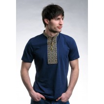 Original men's embroidered T-shirt “Cossack (green embroidery)” S