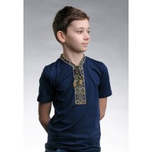 Original children's embroidered T-shirt “Cossack (green embroidery)” 116