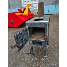 Буржуйка, печь с радиатром для обогрева помещения и приготовления пищи (матал 4 мм)
