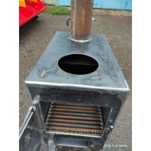 Буржуйка, печь с радиатром для обогрева помещения и приготовления пищи (матал 4 мм)
