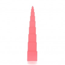 Didactic material “Pink Tower”. 