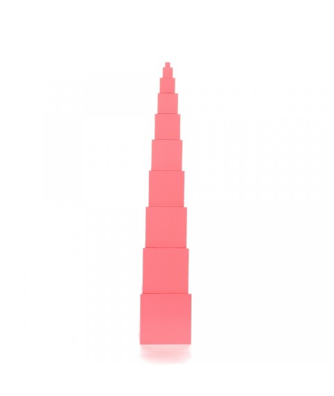 Didactic material “Pink Tower”. 