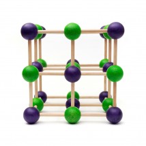 WOODEN Molecular Model Kit ROCK SALT. 