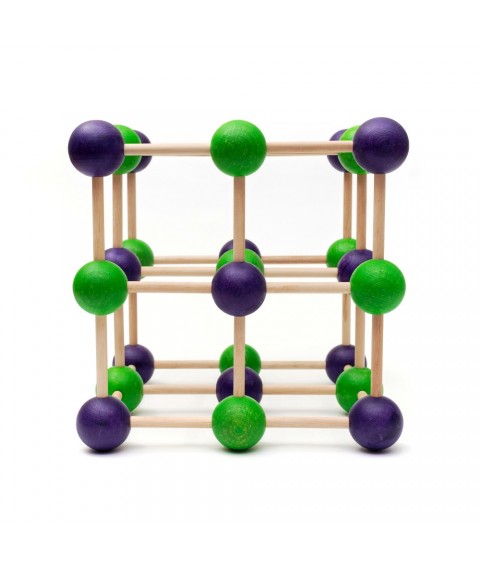 WOODEN Molecular Model Kit ROCK SALT. 