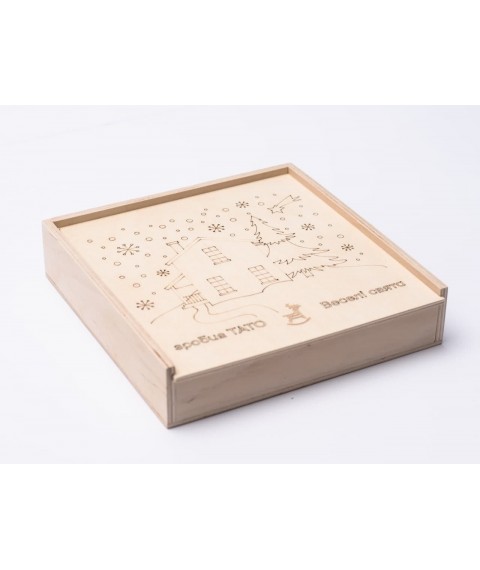 Christmas decorations made of plywood “Happy Holidays”, 16 pcs.