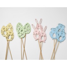 Set of spring decorative toys on spikes