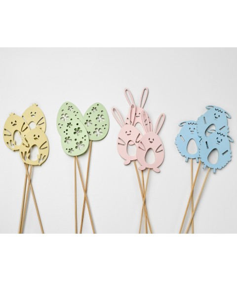 Set of spring decorative toys on spikes