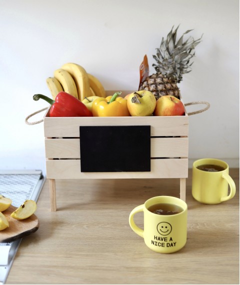 Wooden boxes for vegetables, fruits