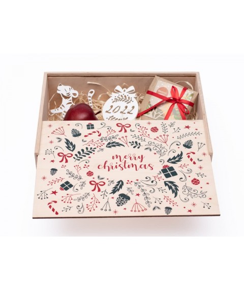 Gift box "Merry Christmas" unpainted