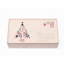 Новорічні подарункові коробки з фанери «Татова пошта» (нефарбована)