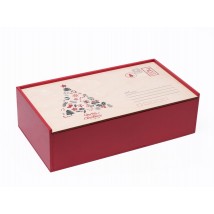 Подарункова коробка на Новий рік «Татова пошта» (фарбована)
