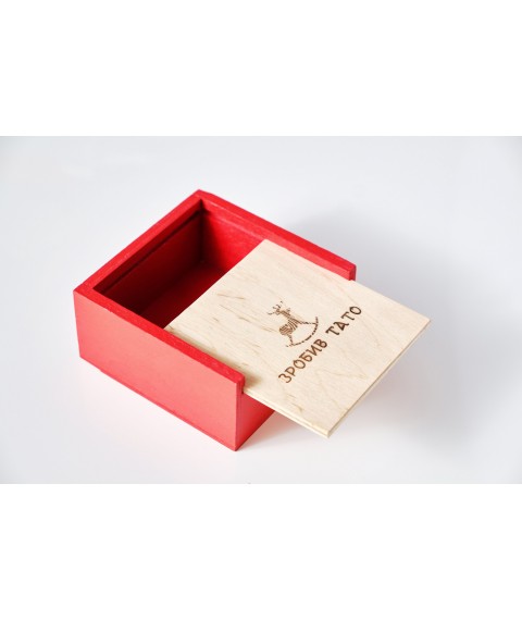 Деревянная коробка для новогодних игрушек (малая)