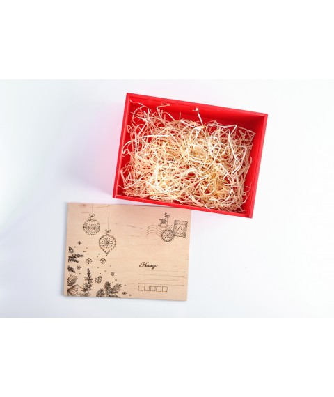 Коробка для подарунків «Різдвяна пошта» (фарбована)