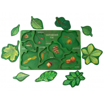 Дерев'яна вкладка-розмальовка осінні листочки «Чарівний ліс»