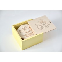 Набор 12 кружелок-памятников с самыми важными событиями малыша "Sweet Moments" в деревянной коробке