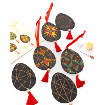 Set for painting wooden Easter eggs "A rolling Easter egg. South of Ukraine"