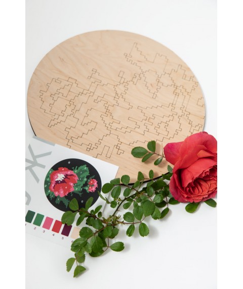 Wooden panel by numbers "Roses"