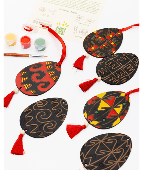 Set for painting wooden Easter eggs "A rolling Easter egg. Kyiv Region"