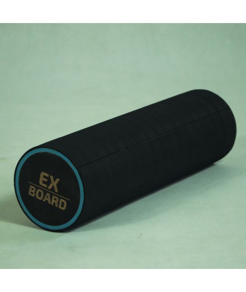Балансборд Ex-board Black Circle черный валик 13 см в резине (EX81)