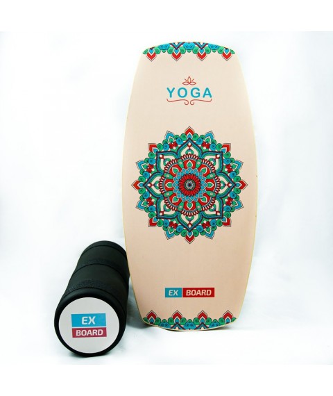 Балансборд Ex-board Yoga черный валик 16 см литой (EX51)