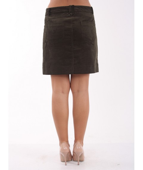 Women's corduroy miniskirt with pockets J87