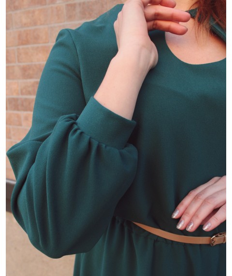 Midi dress with teardrop neckline
