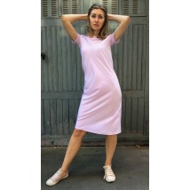 Платье летнее свободнгого силуэта розовое П216