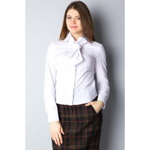 Белая женская рубашка с галстуком Р23