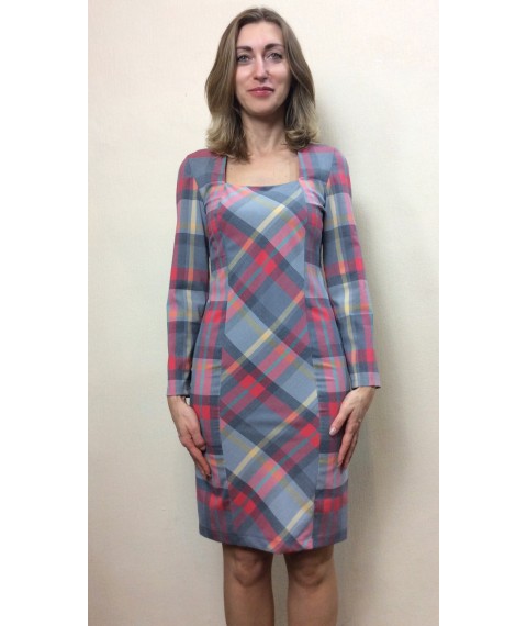 Plaid sheath dress P181