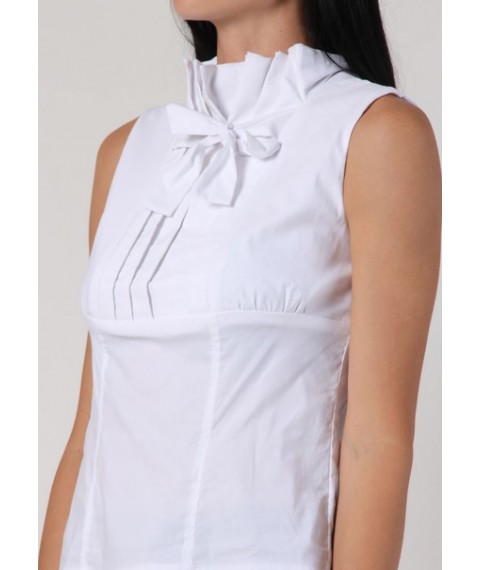 White sleeveless shirt