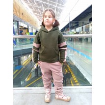 Warm child's suit with fleece