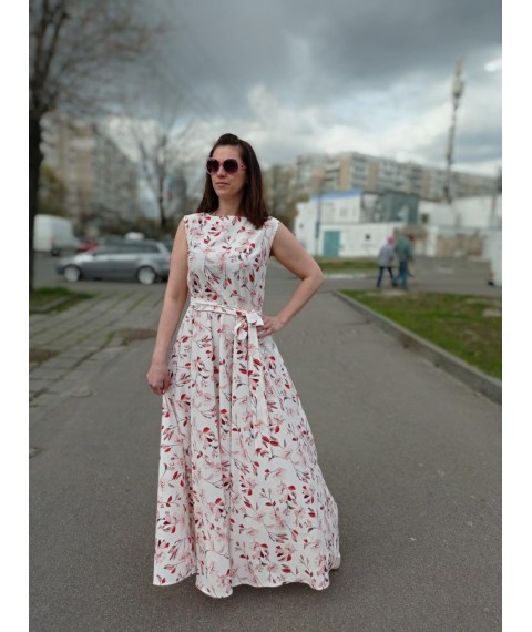 Maxi dress with belt