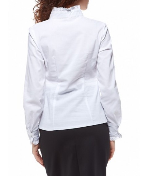 Блуза з коміром-стійкою Р76