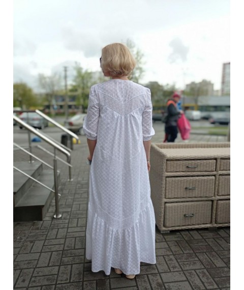 White stitched dress