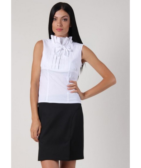 White sleeveless shirt