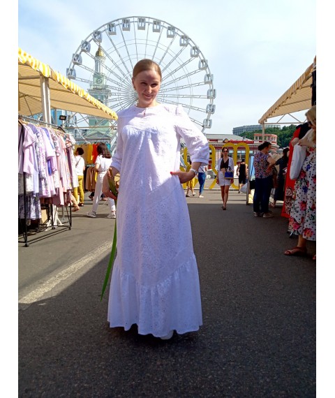 White stitched dress