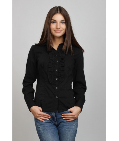 Black shirt with ruffle