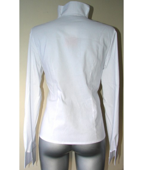 White women's blouse with shawl collar, P34