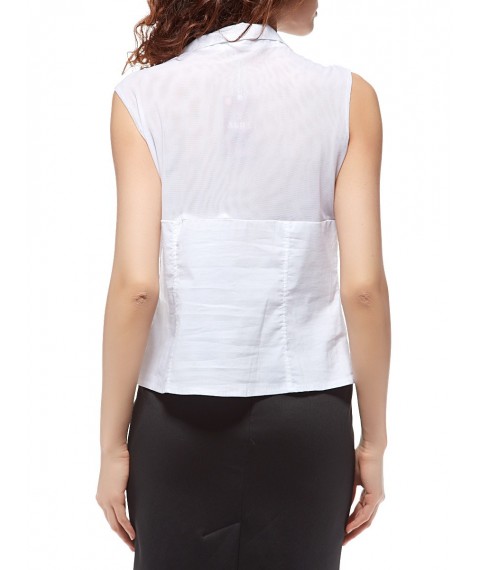 White sleeveless shirt