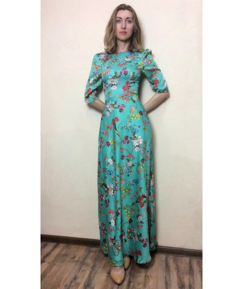 Floor-length silk maxi dress