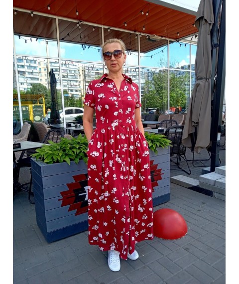 Maxi robe dress with buttons