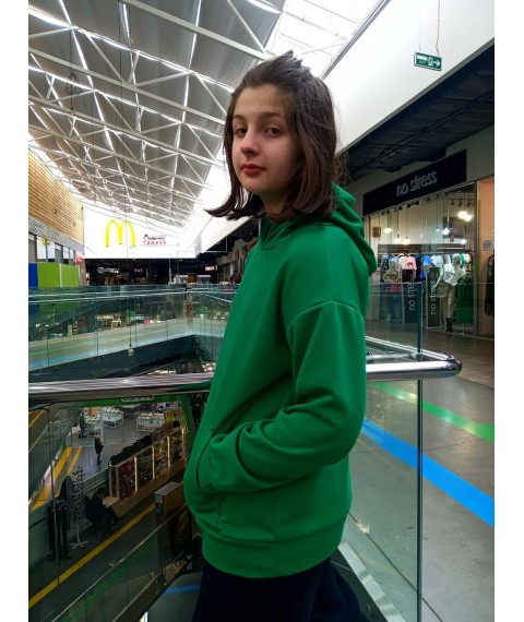 Green loop hoodie