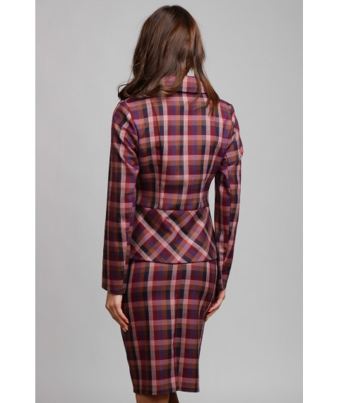 Peplum check jacket