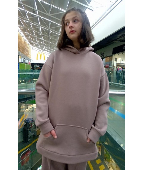 Oversized beige hoodie