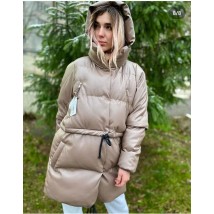 Beige convertible down jacket