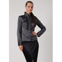 Black pinstripe blouse P76