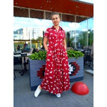 Maxi robe dress with buttons