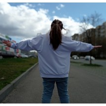 White sweatshirt with lace