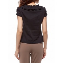 Black blouse "roses"