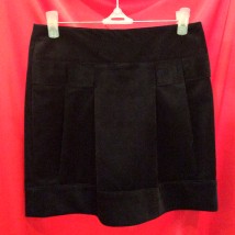 Women's black corduroy miniskirt J58